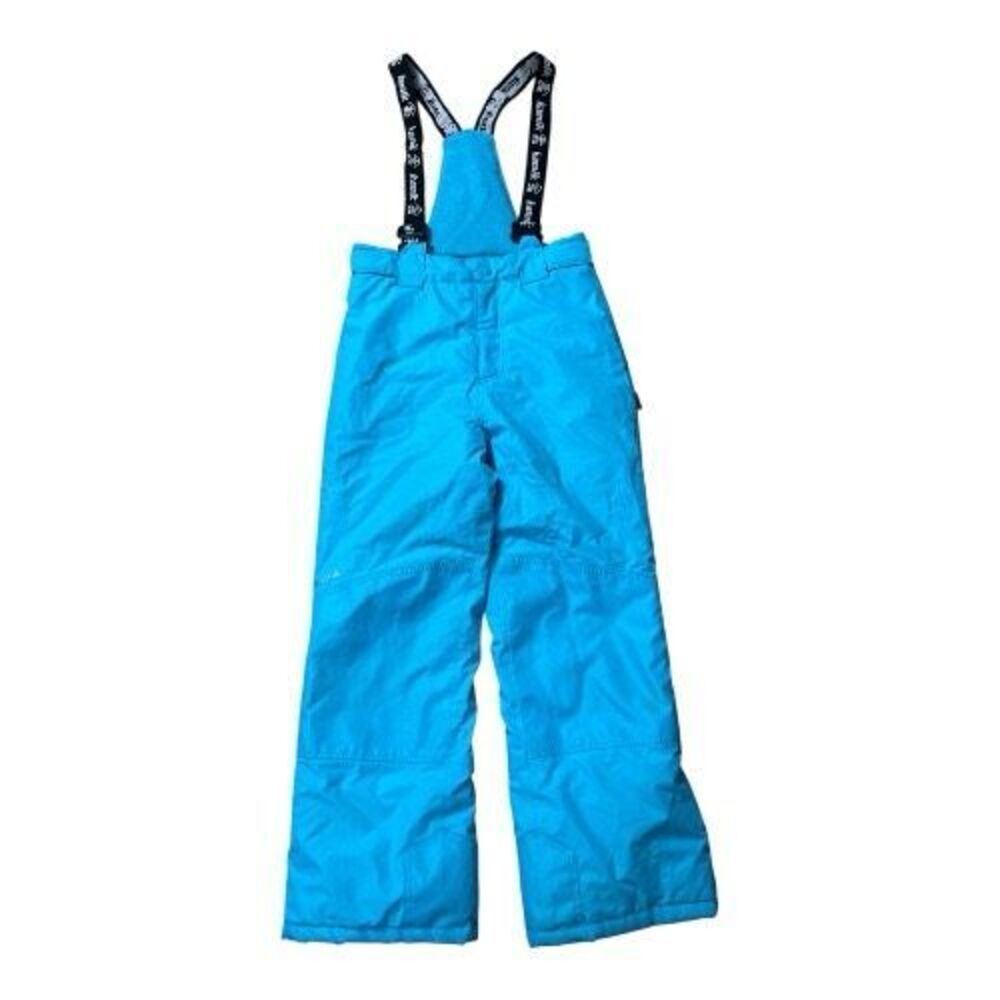 Kamik Kids Harper Bib Removable Suspenders Snow Pants Size 12 Blue Waterproof